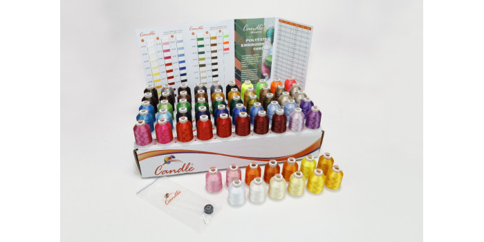 Embroidery Thread Set Box of 40 x 500m Candle Thread