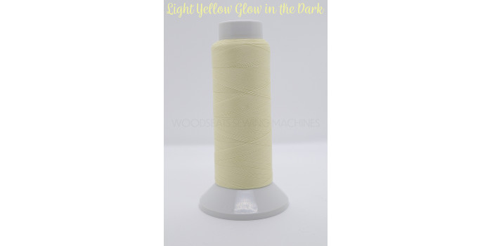 Light Yellow Glow in the Dark Embroidery Thread