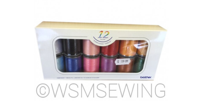 Brother 12 Satin Embroidery Thread Set
