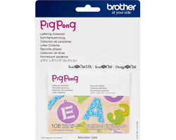 Brother ScanNCut PigPong Lettering Collection CAPPNP01