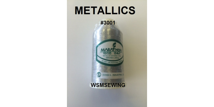 (#3001) Silver Metallic Embroidery Thread