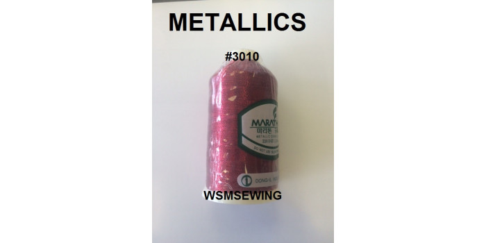 (#3010) Ruby Red Metallic Embroidery Thread