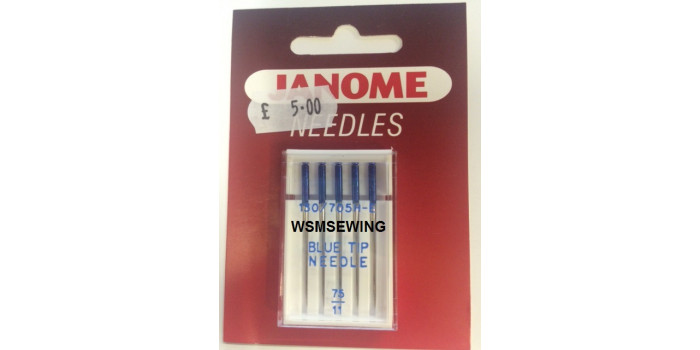 Janome Blue Tipped Needles - 75/11
